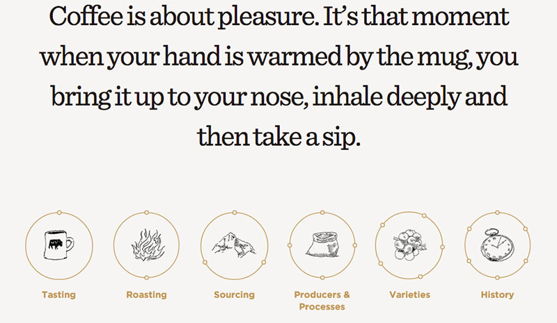 Brilliant copy to describe sensory reaction