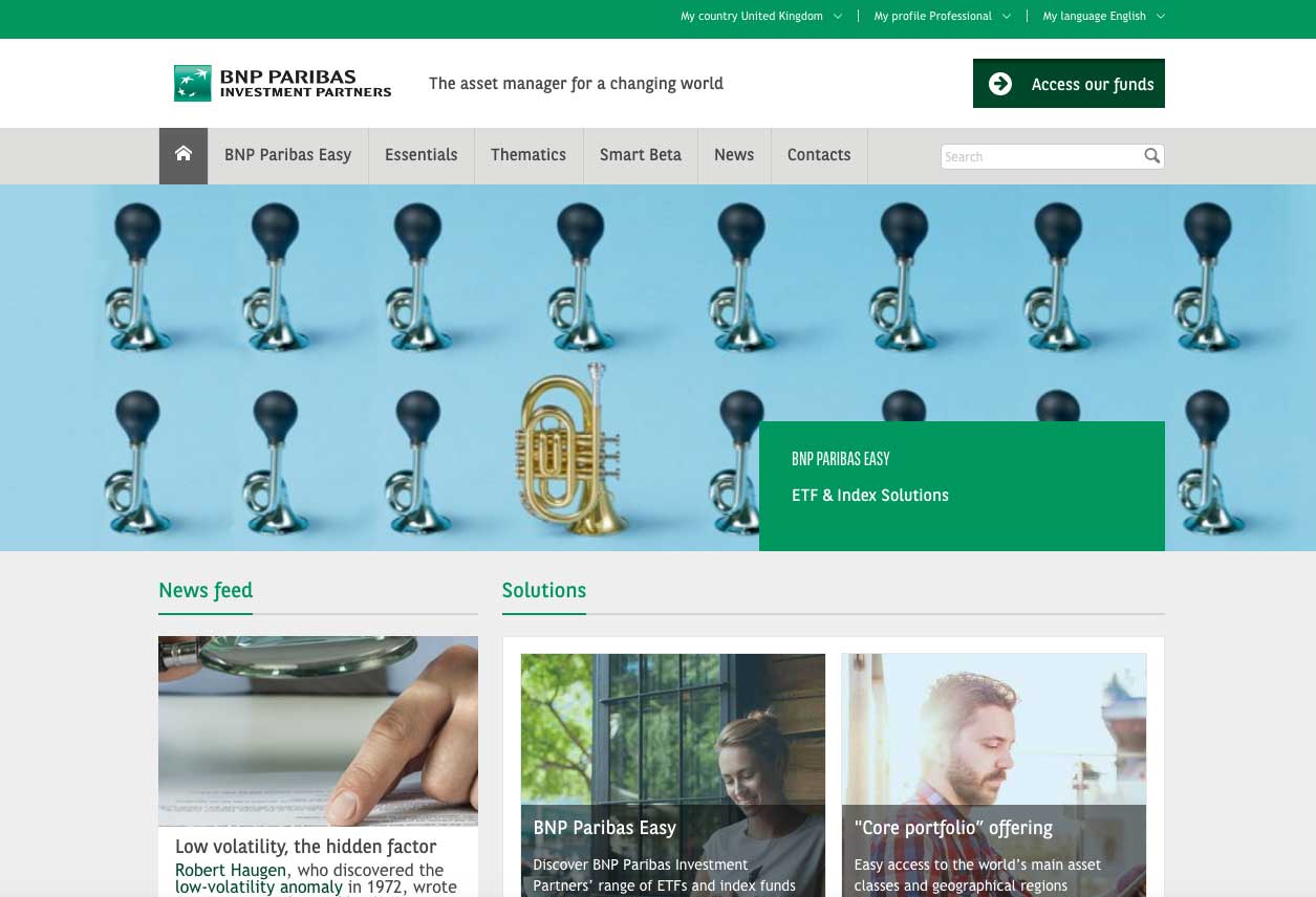 Bad example of a landing page
