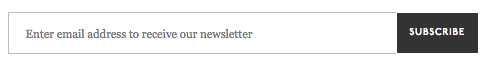 Bad example of an email newsletter subscribe request