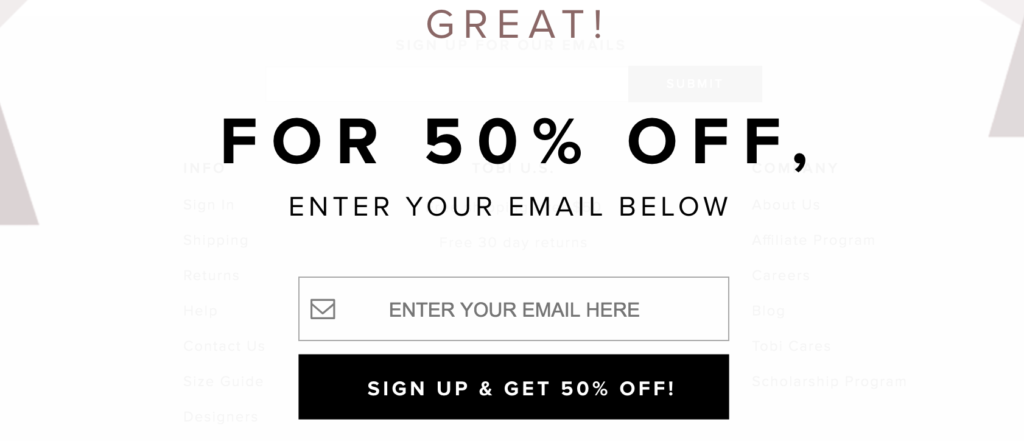 50% discount code