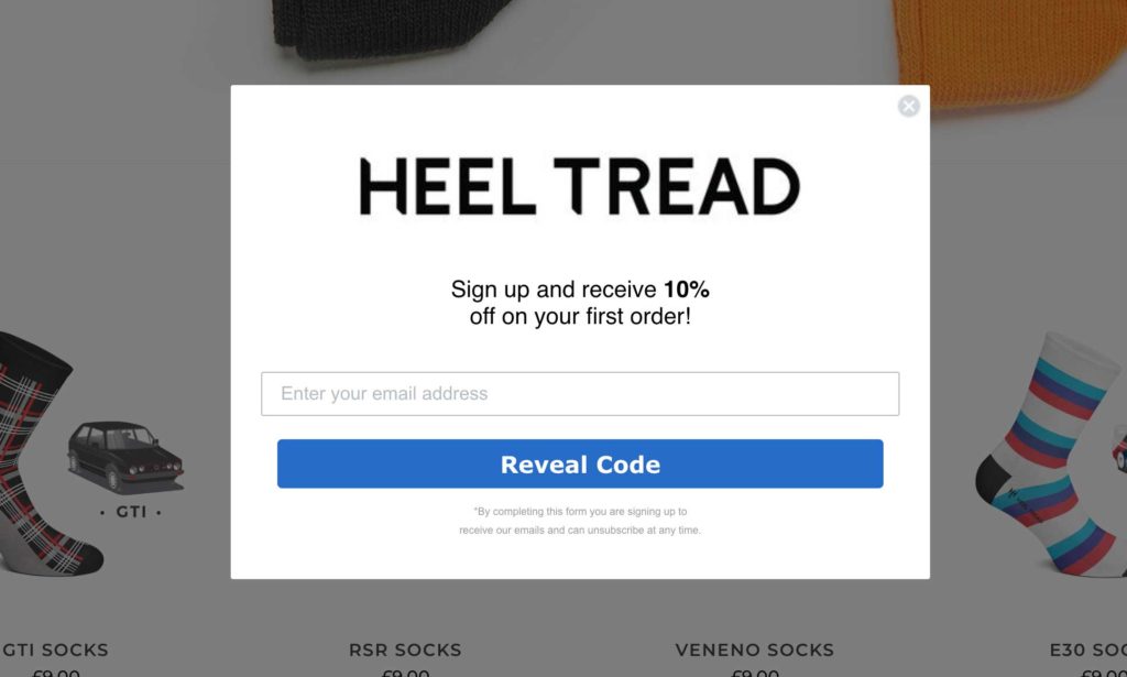 using 10 percent discount code